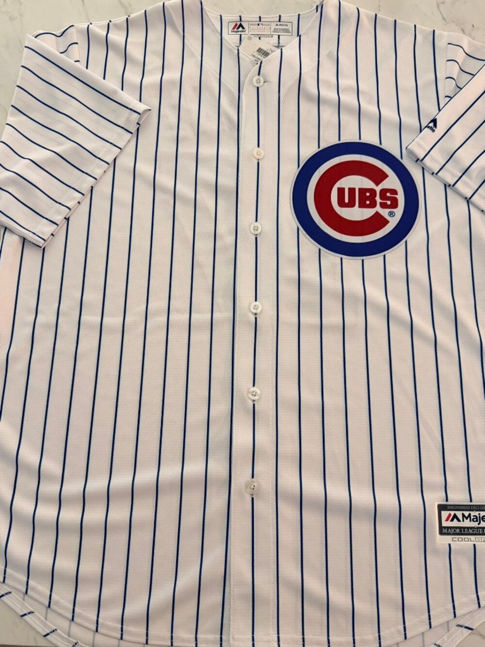 Kris Bryant #17 Chicago Cubs Majestic Cool Base Jersey Men's XL NWT Pinstripe